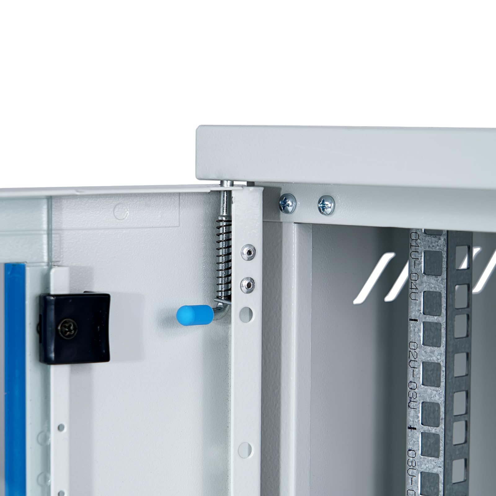 Netzwerkschrank 19 Zoll 7 HE I 400 mm Tiefe I Serverschrank Grau I Wandmontage I abschließbare Glastür I unmontiert I 60 kg Traglast I 543 x 400 373 mm (Grau, 7 HE)