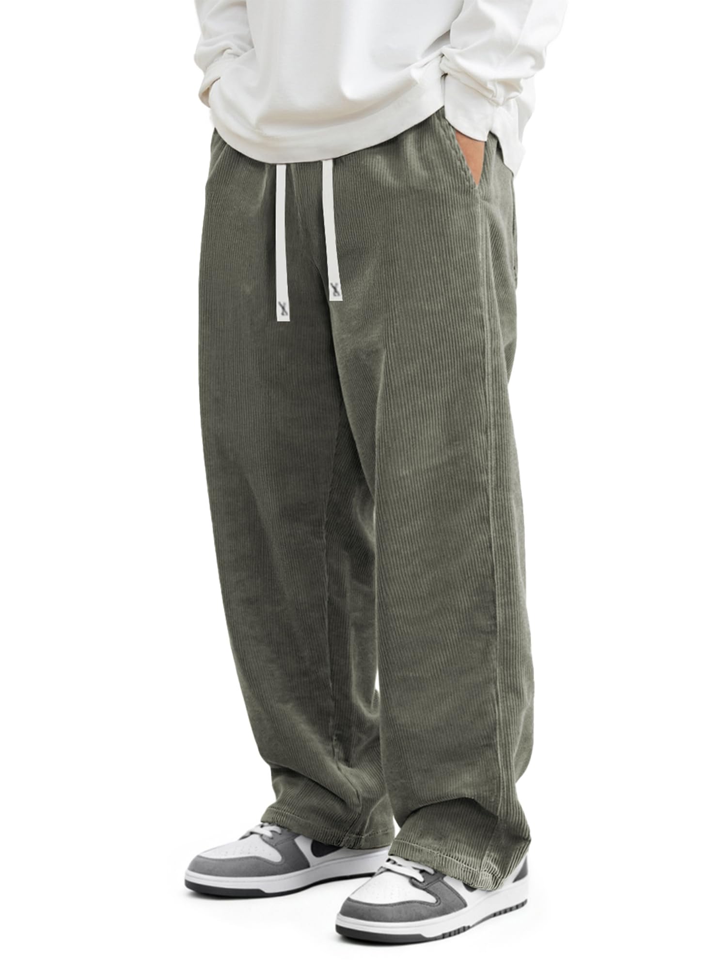JMIERR Mens Corduroy Pants Wide Leg Baggy Sweatpants Global Recycled Standard Global Recycled Standard Global Recycled Standard