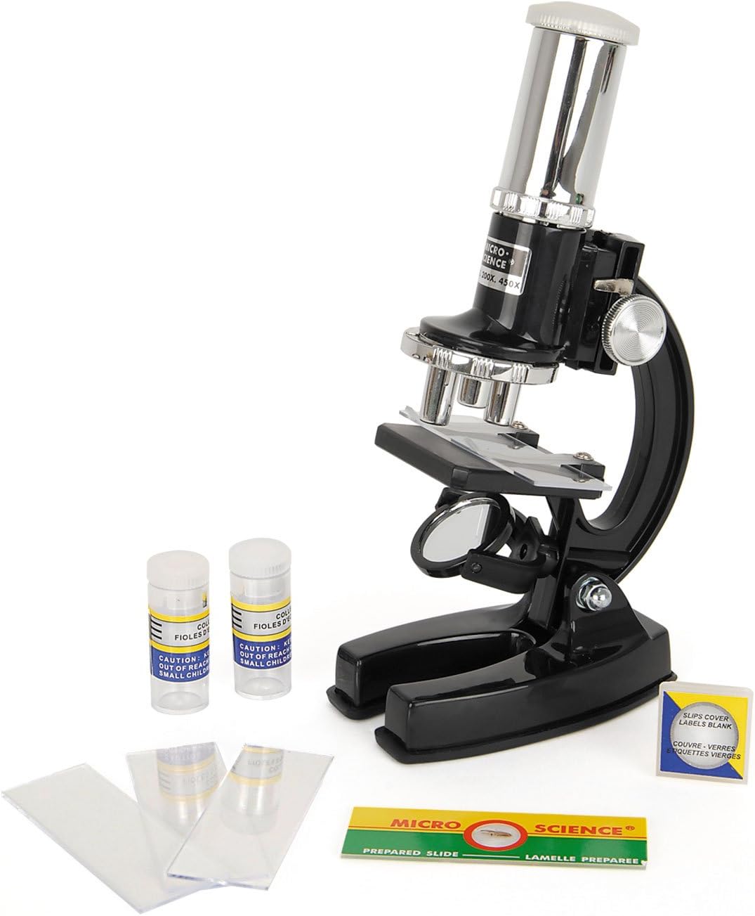 Childrens Microscope 23 Piece Set 100x, 200x and 450x Magnification