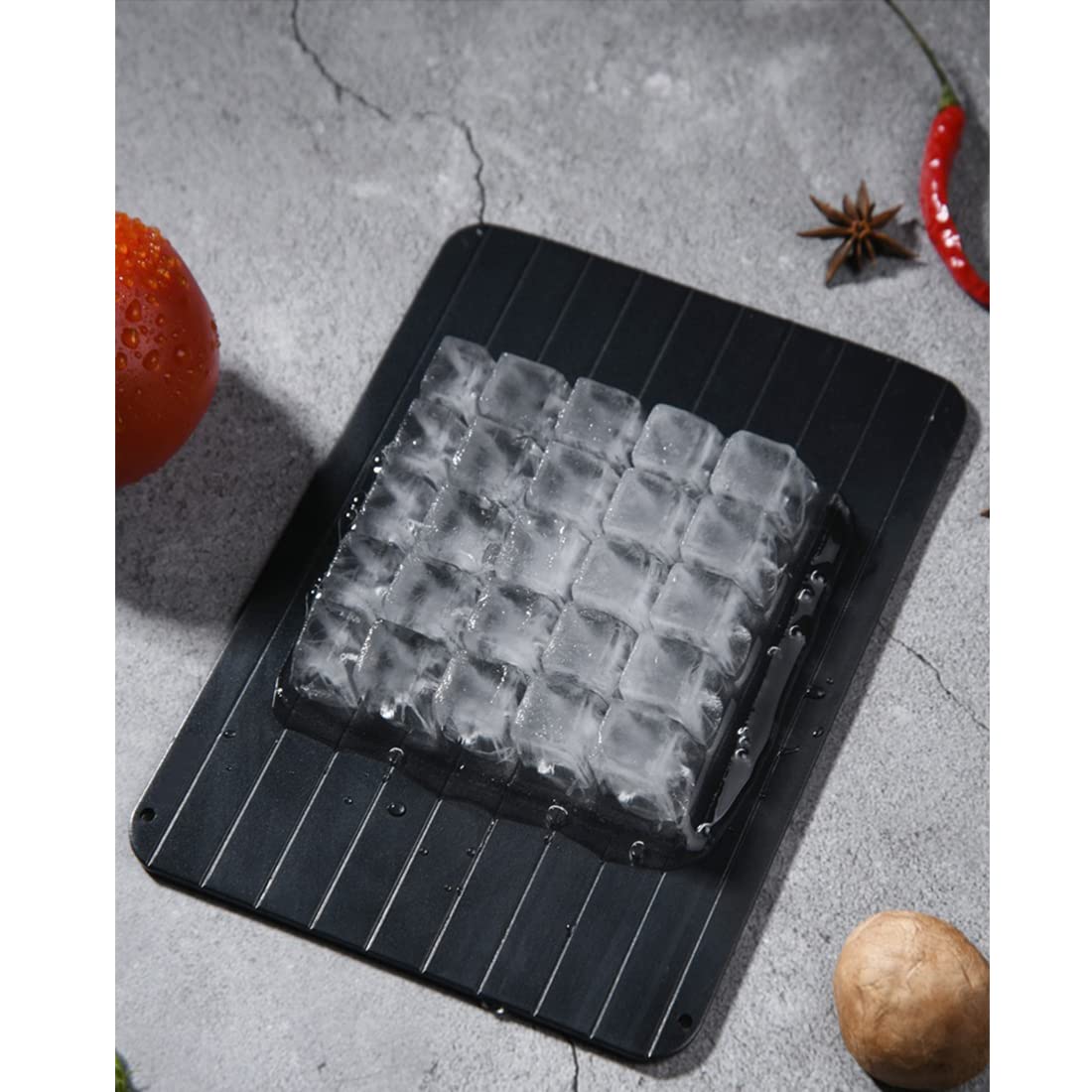 ZMREN Bandejas de descongelación, Placa de Descongelación Rápida de Alimentos para Pescado, Carne, Aves o Cualquier Otra Cosa Que esté congelada (29.5 x 21 x 0.2cm) — view 7