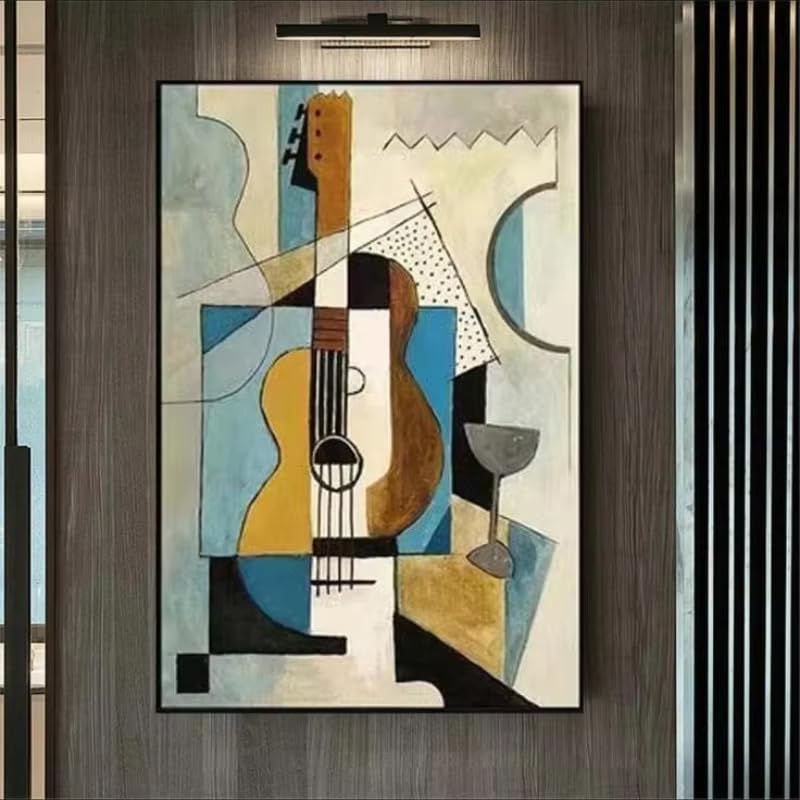 Affiche abstraite de guitare pour un salon moderne et musical