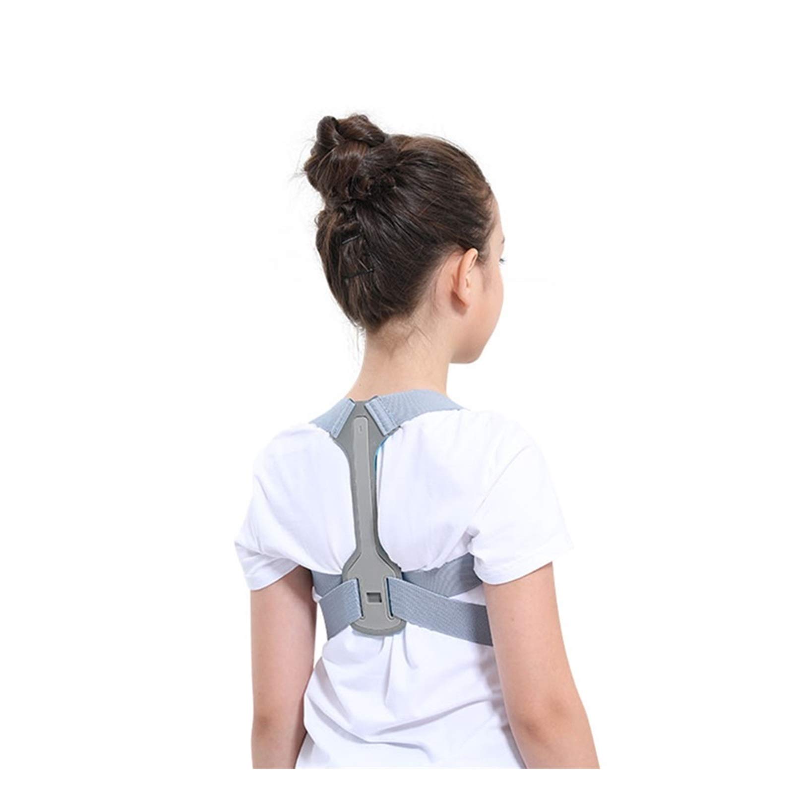 Correcteur de posture enfant sangle de soutien colonne vertébrale gris