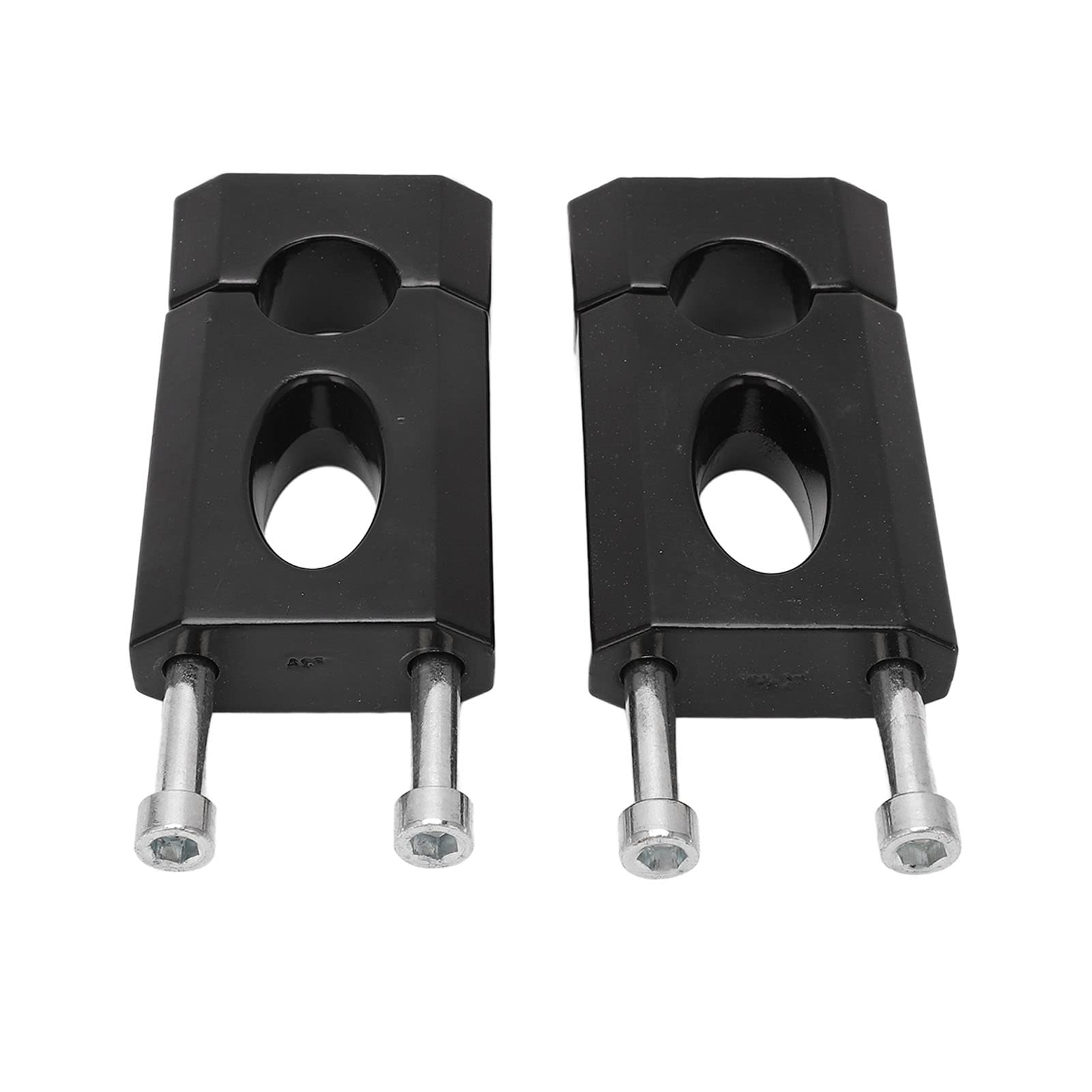 1 Paire de Rehausseurs de Guidon pour Moto, 7/8 Pouces 22mm en Aluminium Noir, Pince de Montage pour Guidon, Accessoires de Moto