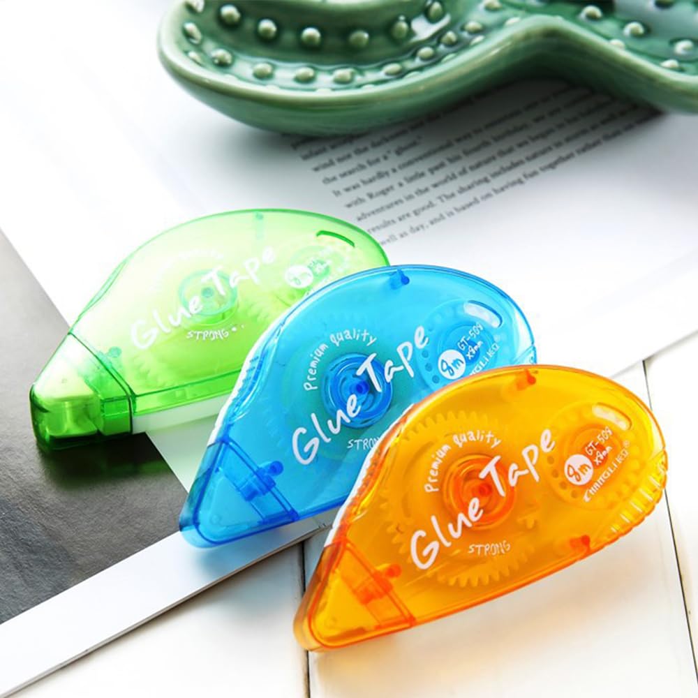 Dispenser Nastro Biadesivo Trasparente 4 Pezzi - Per Artigianato, 6mm X 8m, Applicazione A Rullo - Foto 6