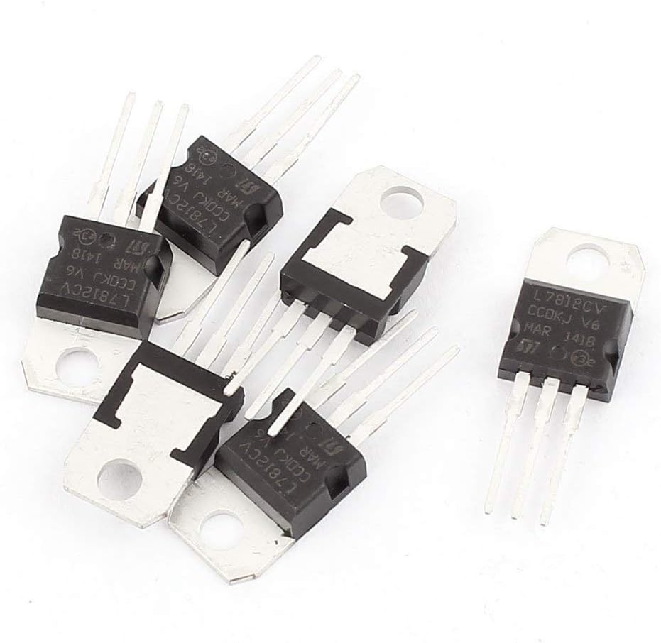 UIOTEC 10Pcs L7812CV LM7812 Voltage Regulator IC 12V 1.5A TO-220