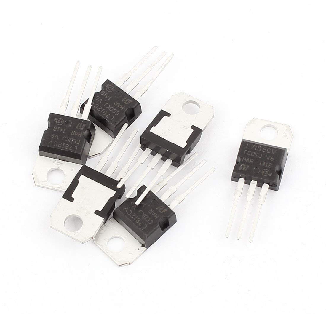 UIOTEC 10Pcs L7812CV LM7812 Voltage Regulator IC 12V 1.5A TO-220