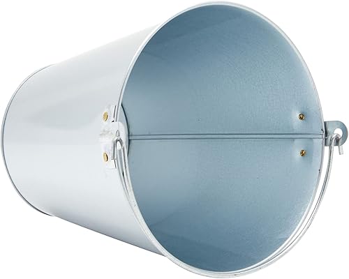 Miniatura 6 de Juvale Cubo de metal, paquete de 6, 100 onzas, 7 pulgadas de diámetro x 7.2 pulgadas de alto, plateado, cubos galvanizados con asas para tina de