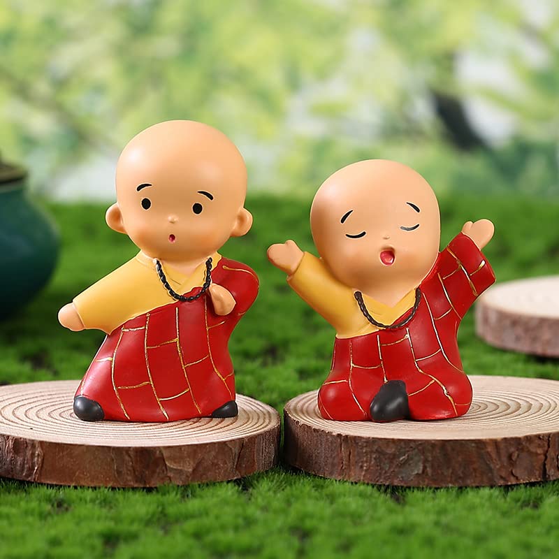 Amazon.co.jp: かわいい赤ちゃんの仏像 中国のカンフー太極拳僧の置物