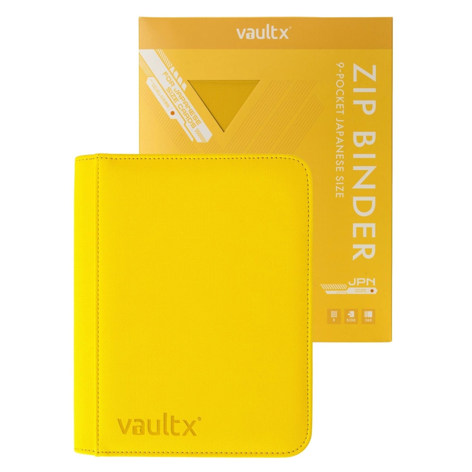 Vault X 9 Pocket Japanese Size Trading Card Binder 360 Cards (Yellow)