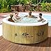 Goplus 4-6 Person Outdoor Spa Inflatable Hot Tub for Portable Jets Bubble Massage Relaxing with Accessories Set (4-Person, Beige)