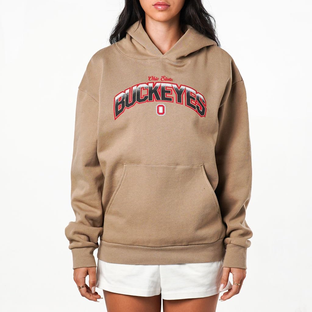 The Wild Collective Unisex Ohio State Oversized Graphic Fleece Hoodie - Image 3
