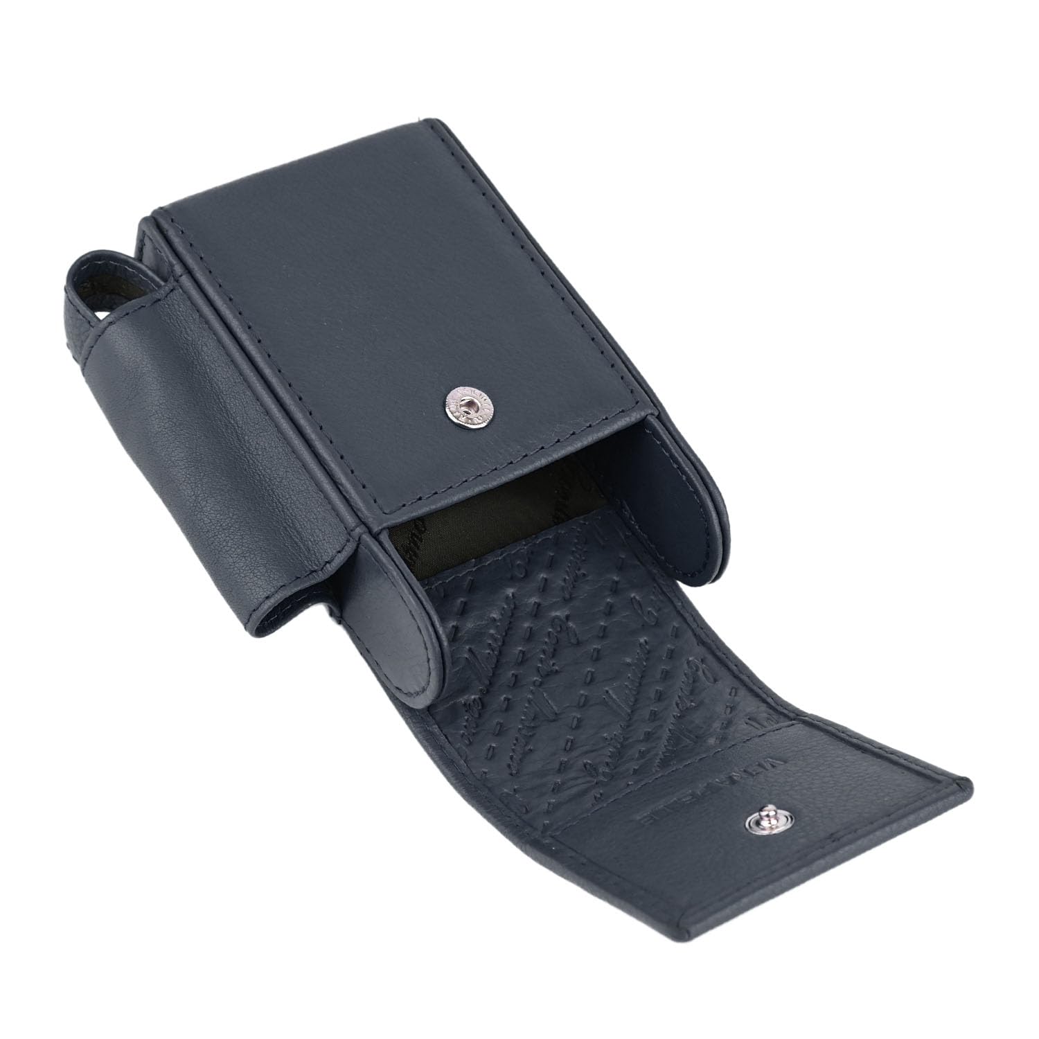 Étui à Cigarettes Cuir Véritable avec Porte-Briquet - Pochette Protection Paquet Homme Femme
