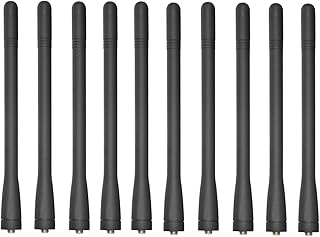 10PCS KRA-26M KRA-26 Radio Antenna VHF 136-174 MHz for TK5220 TK5210 TK2170 TK2160 TK-280 TK-272G TK-190 TK2207 TK2200 TK-2000E Walkie Talkie, Black