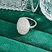 LILIE&WHITE Silver Oval Rings for Women With Cubic Zircon Wedding rings Fashion ring ring Promise Rings For Her Size 9