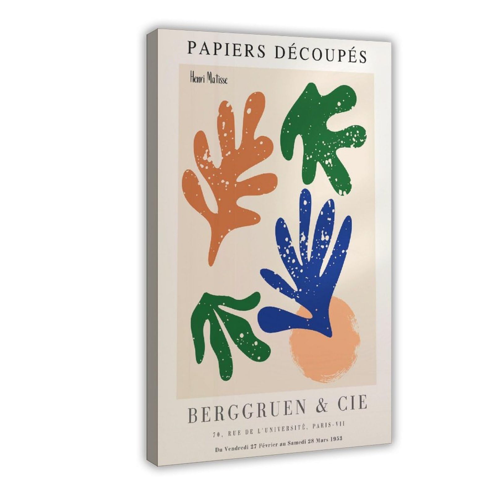 Heyanm Henri Matisse Papiers Decoupes Giclee Print Canvas Poster Bedroom Office Room Decor Gift Frame 12X18inch