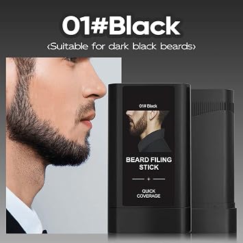 Semi-Permanent Black Hair Colour Stick for Hairline, Roots & Beard