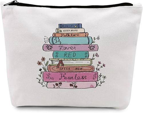 gfuhlre Bolsa de maquillaje de viaje para mujer, regalo para amantes de la música, letras de canciones, regalo para fanáticos de la música,