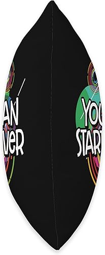 Miniatura 2 de You Can Start Over Motivational Quote Confidence Throw Pillow, 16x16, Multicolor