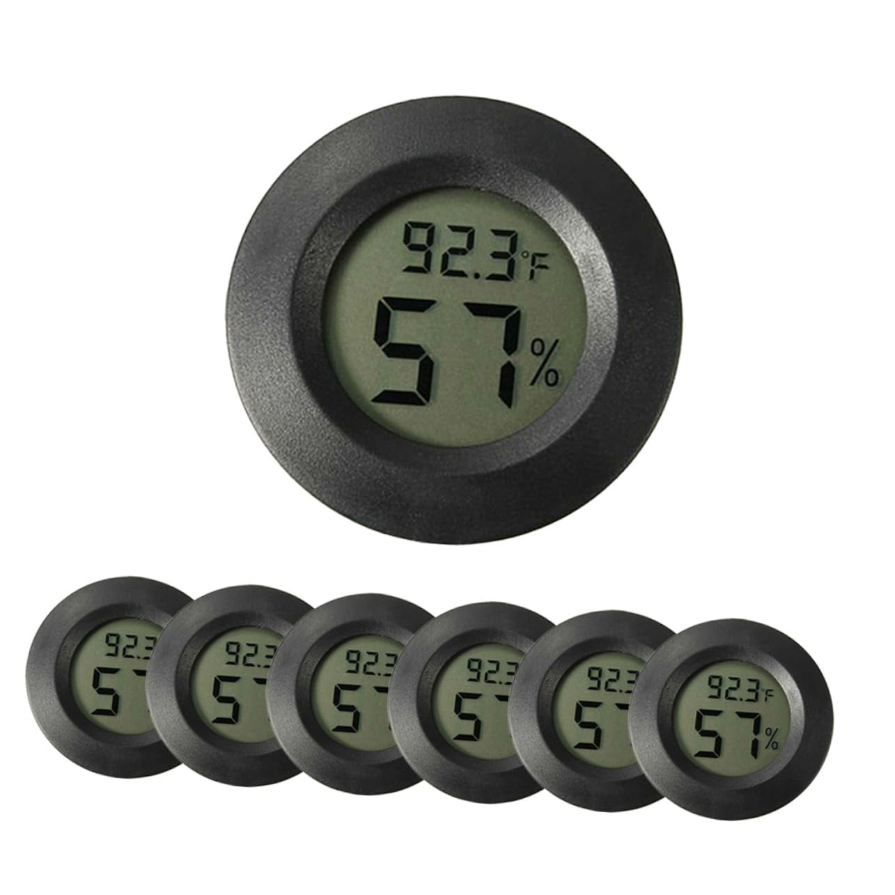 POPETPOP 14pcs Digital Tank Thermometer Hygrometer for Reptile Aquarium Mini Indoor Humidity Monitor Digital Display