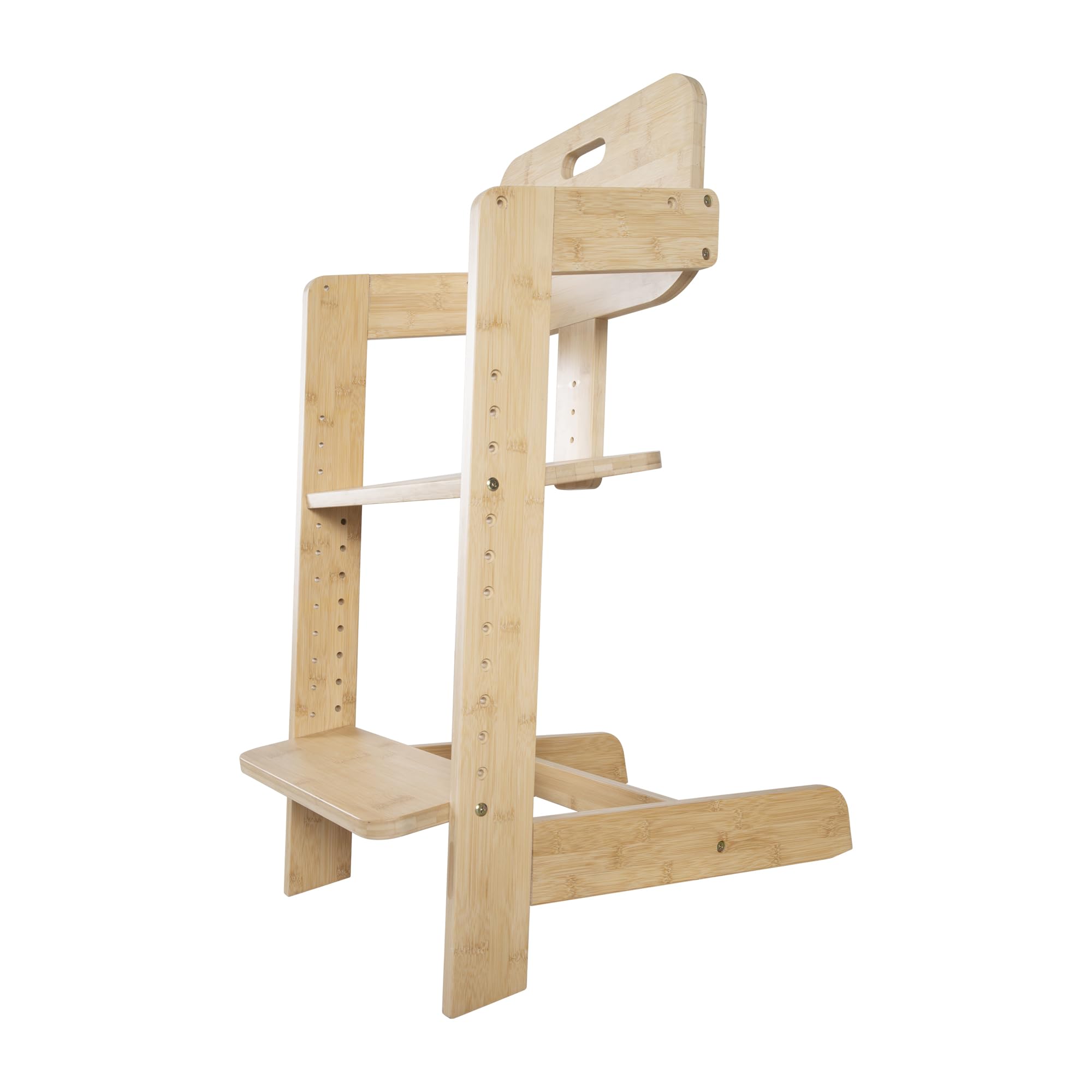 roba Seggiolone per Bambini Nature Up in Legno di Bambù Certificato FSC - Regolabile con Vassoio Rimovibile - Cintura a 3 Punti - Fino a 70 kg di Portata - Naturale