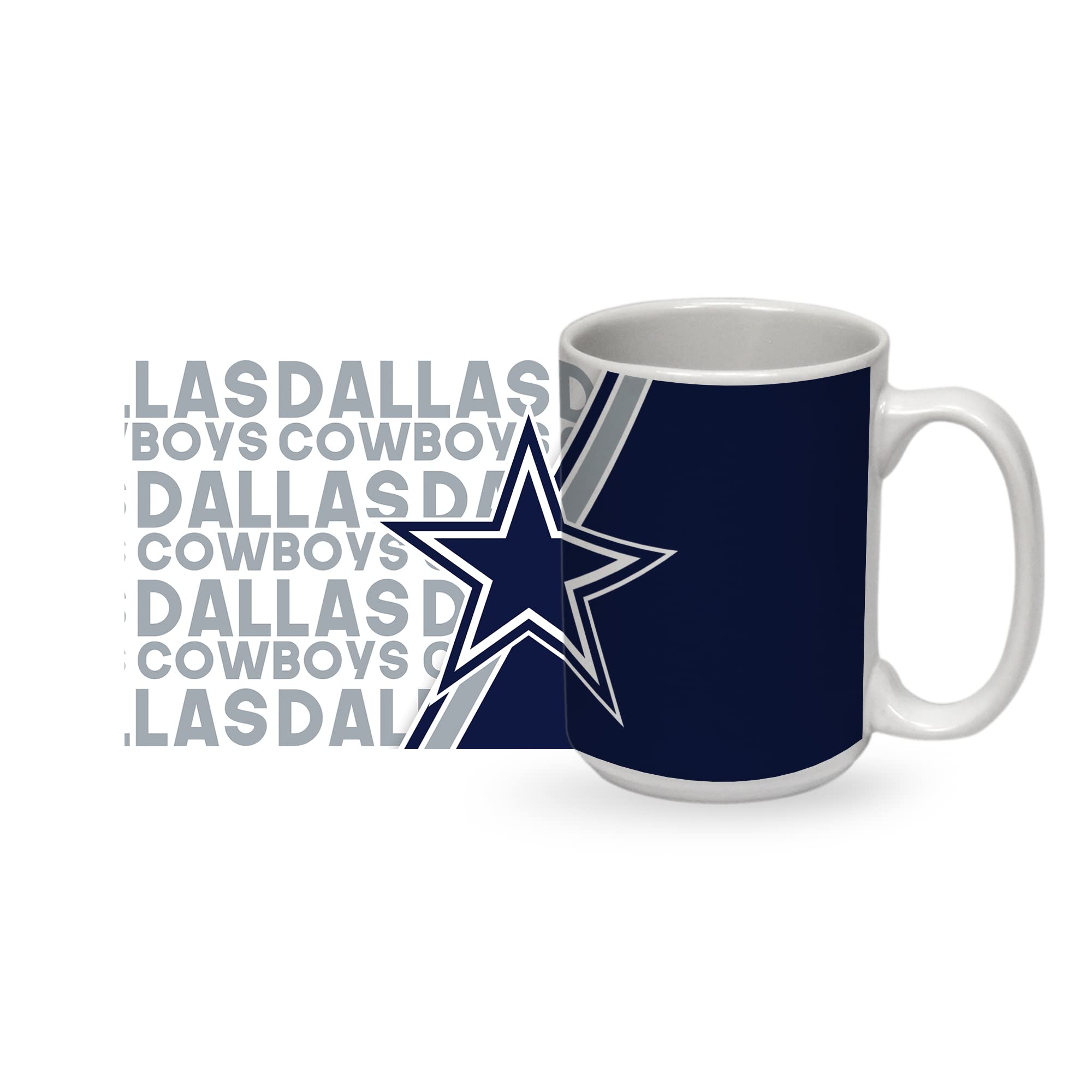 Rico Industries NFL Football Dallas Cowboys 15 oz White Ceramic Mug