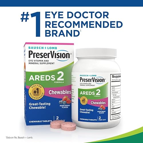 Miniatura 2 de PreserVision AREDS 2 Vitaminas para los Ojos, Marca #1 Recomendada por Oftalmólogos, Suplemento Masticable de Luteína y Zeaxantina con Vitamina C,
