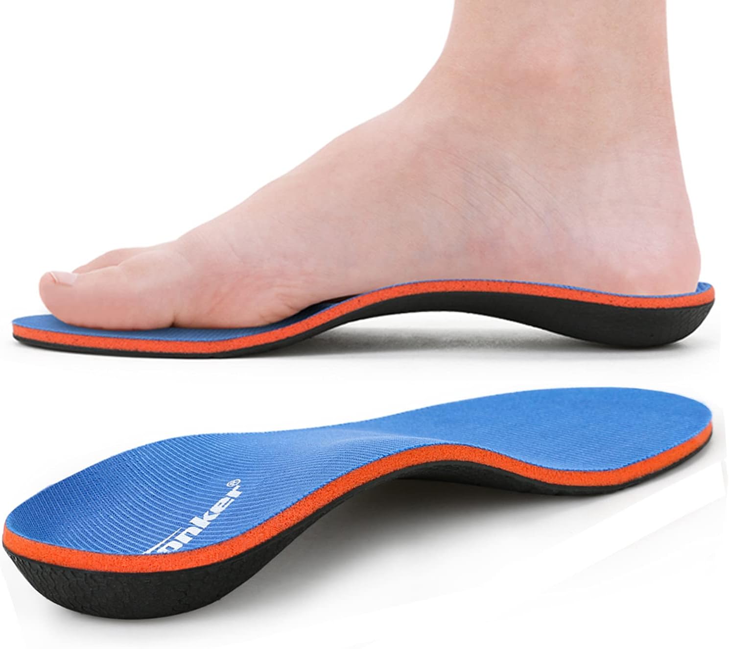 Planter Facilities Relief Shoe Inserts, Arch Support Insoles for Women and Men Flat Feet, Metatarsal and Foot Pain, Orthotic Memory Foam Shoe Insoles for Work Boots and Sneakerasers