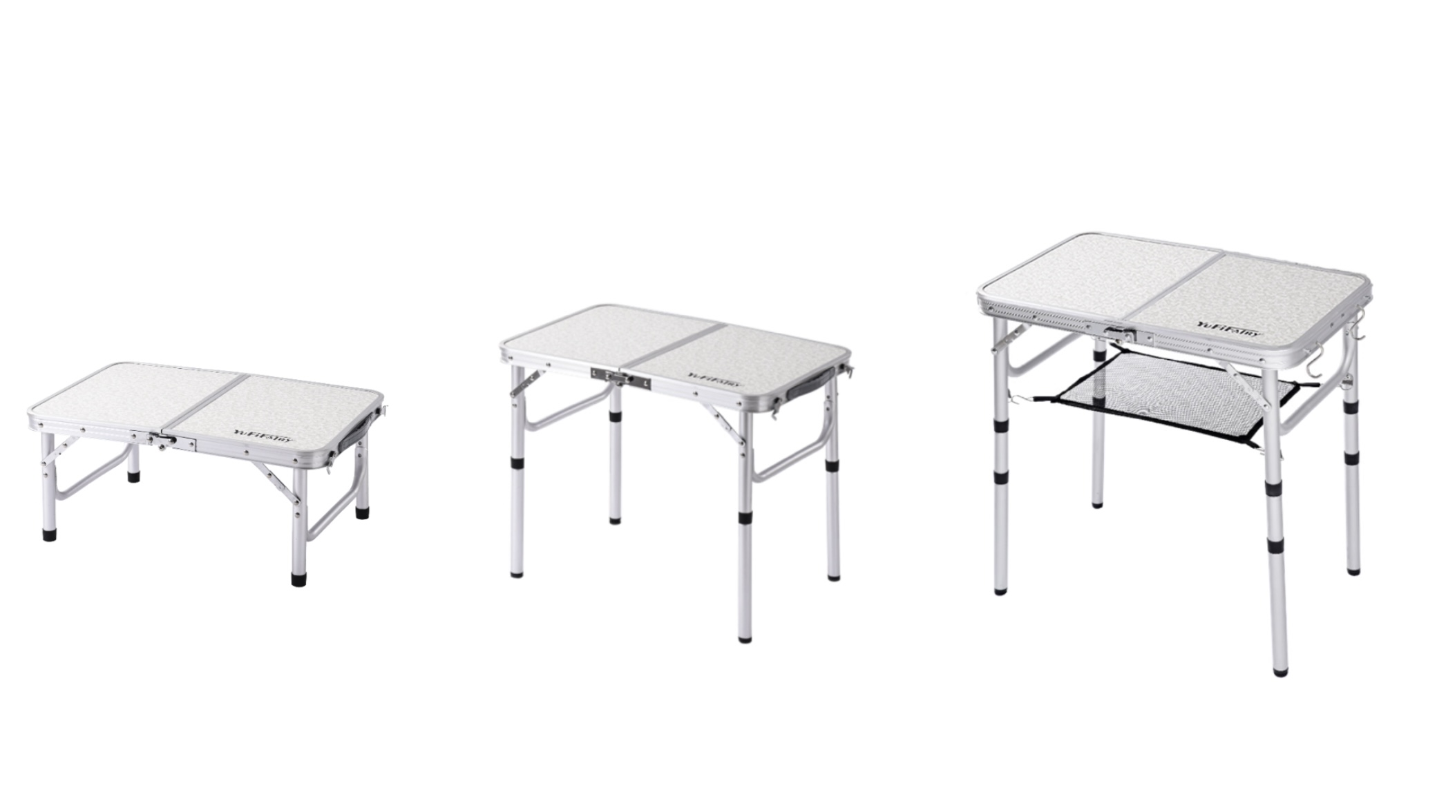 Mesa de Camping Plegable Pequeña YUFIFAIRY, Mesa Portátil de 2 pies, Plateada miniatura 7