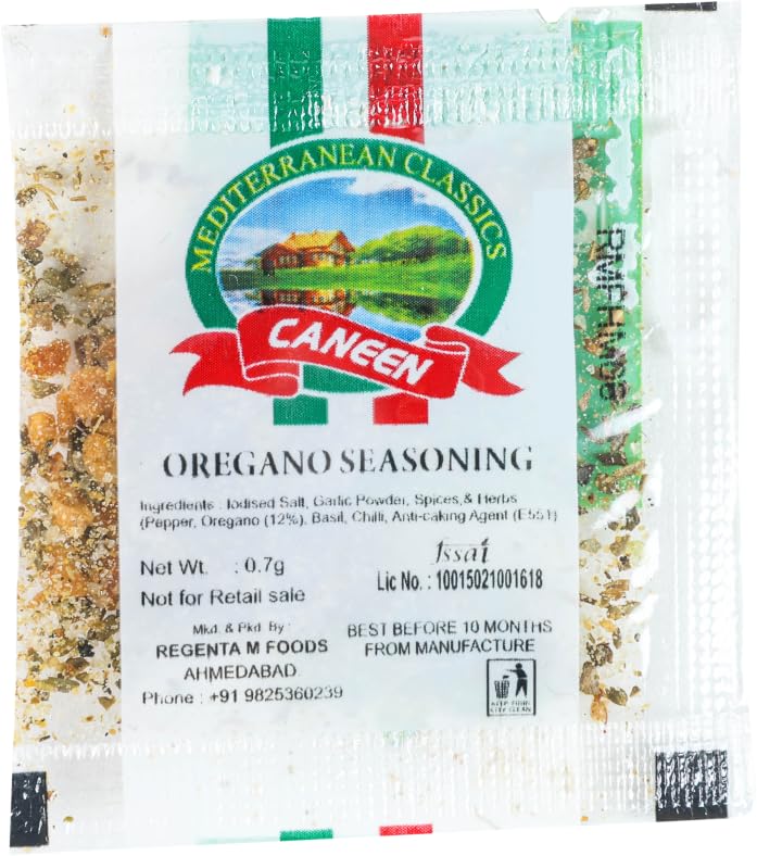 CANEEN Oregano Seasoning Sachet, 0.7G each, for Pizza, Pasta, Italian Flavours, (pack of 200), 1 Kg - Image 2 thumbnail
