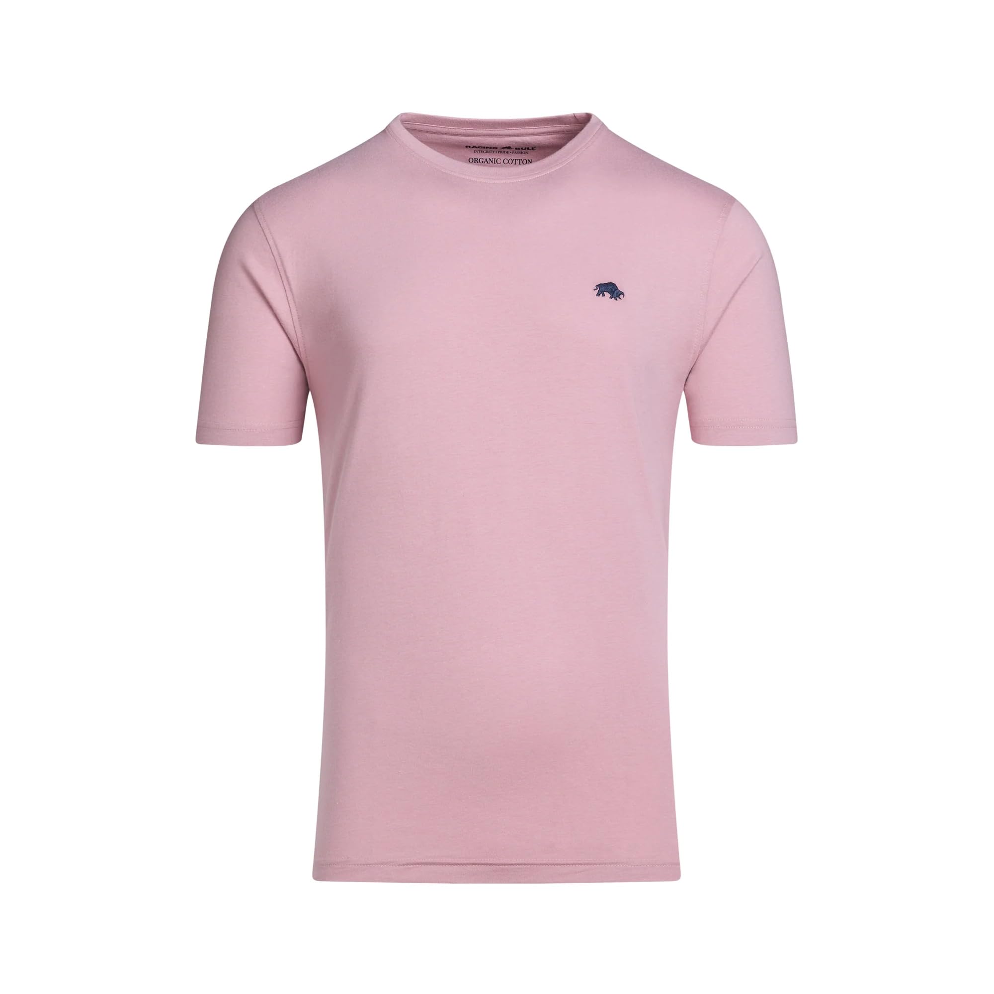 Raging Bull Men's Pink Classic Organic T-Shirt (L) (Pink)