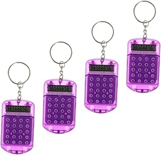 TEHAUX 4 Peças Chaveiro Calculadora Calculadora Escolar Mini Calculadora Chaveiro Pequena Calculadora Portátil Mini Calculadora De Bolso Mini Digital Mini Sacola Decoração Bolsa Anel