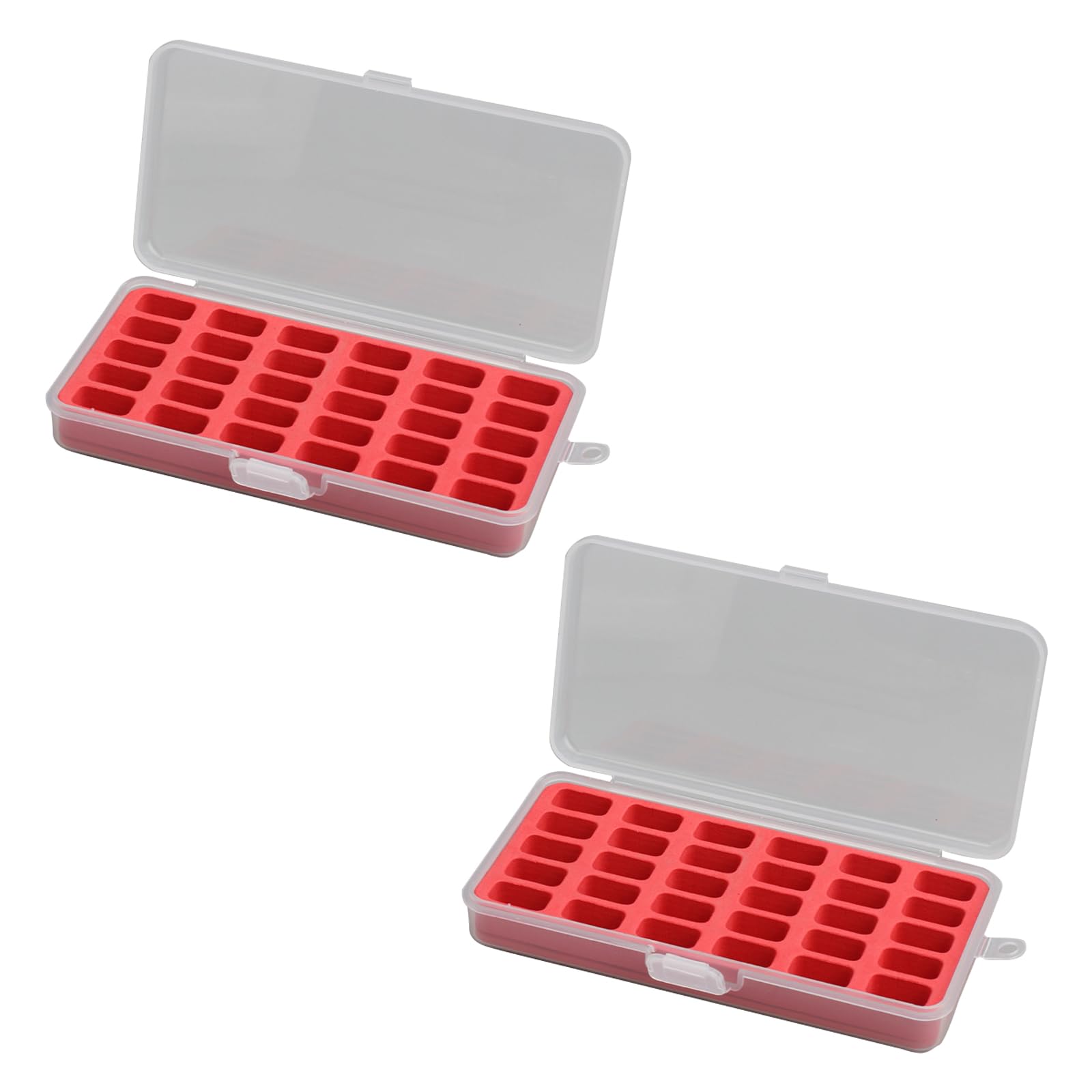 Hsioluted 2 Pcs 30 Grids Bobbins Case Bobbins Organisers Thread Storage Box Storage Container for Thread