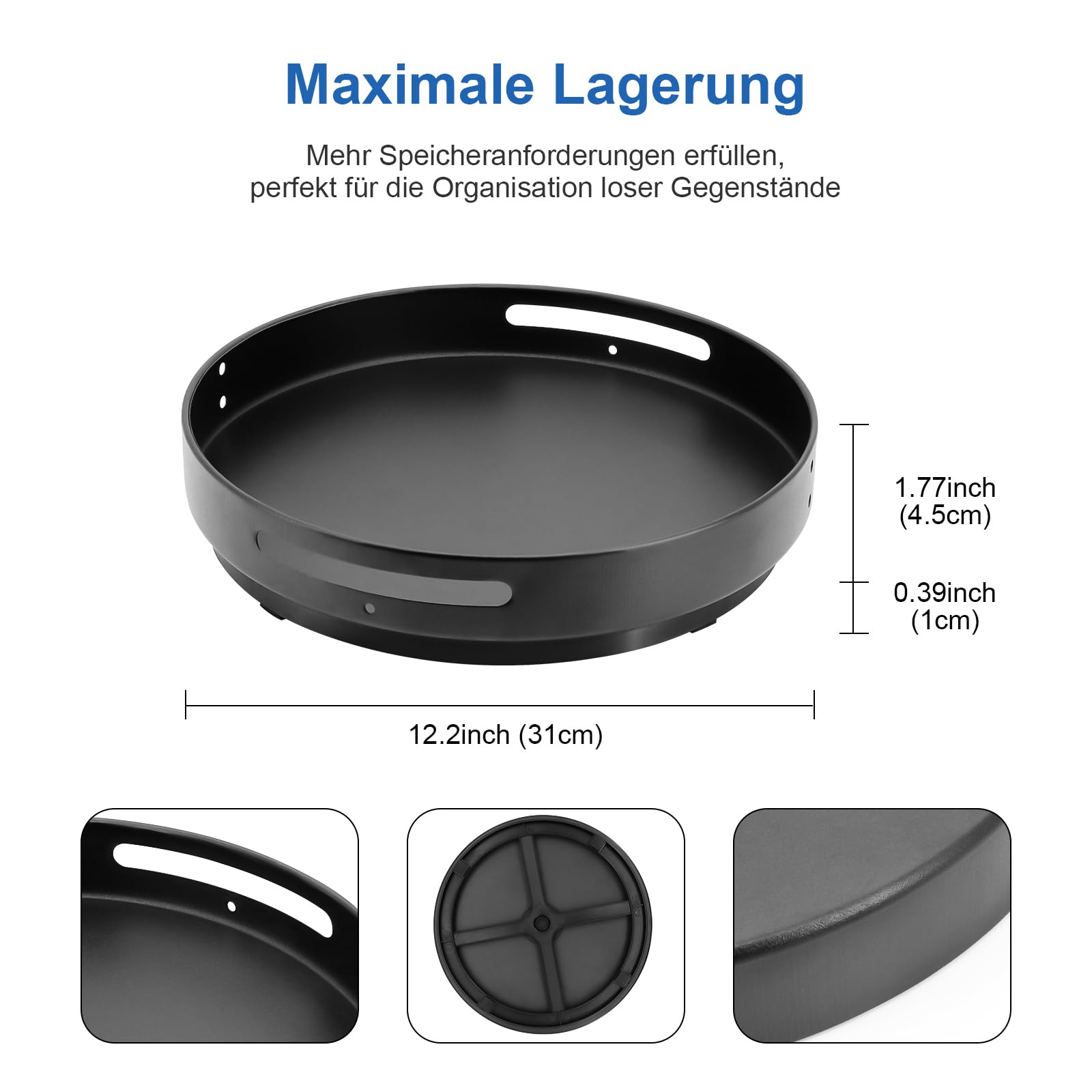 iDesign Linus Salvaspazio Cucina, Piatto Girevole Di Medie Dimensioni Con 5 Scomparti In