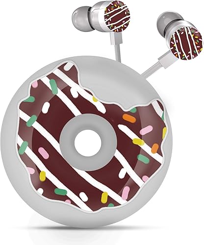 Miniatura 8 de QearFun Auriculares con forma de dona para niños, bonitos auriculares intrauditivos con cable, regalo para niñas y niños escolares con micrófono y