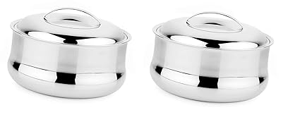Generic Stainless Steel Innovative Kitchenware Roti Saver, 1800ML (Set of 2