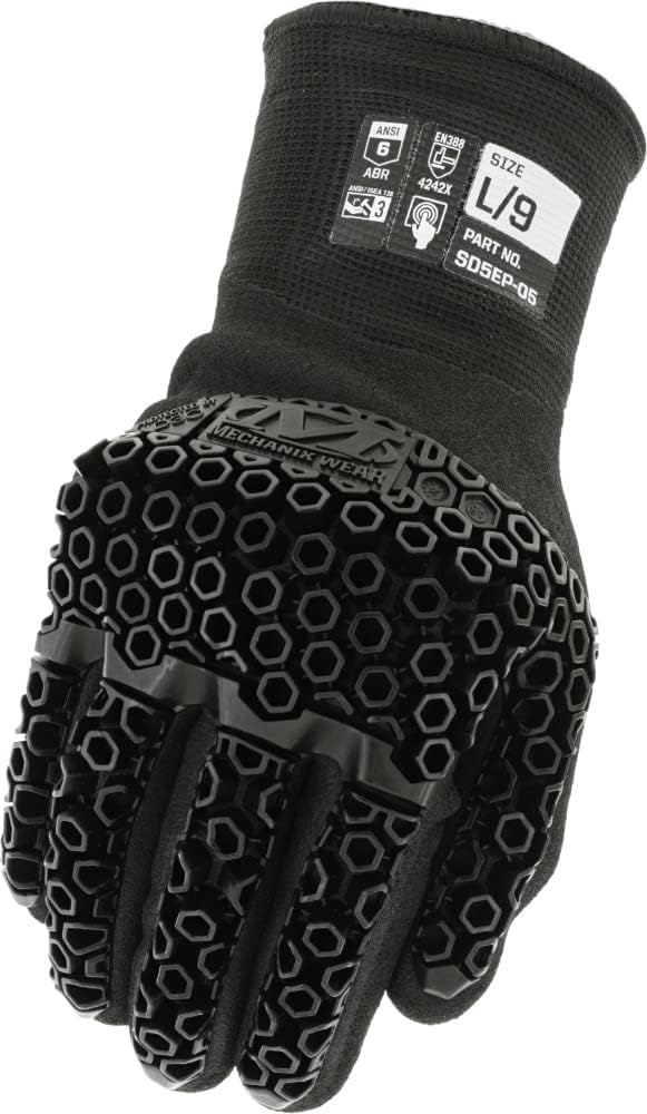 Mechanix Wear: Nitrile Coated SpeedKnit M-Pact Heavy Duty Thermal Work Gloves - Touch Capable, D3O Technology,Insulated, D3O Technology, High Abrasion Resistant (Black, Small)