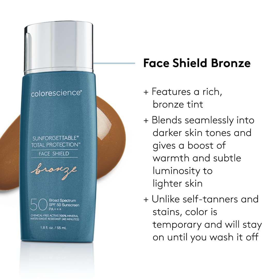 Colorescience Sunforgettable Total Protection Face Shield Spf 50 Bronze For Women 1 8 Oz Sunscreen Amazon Com Au Beauty