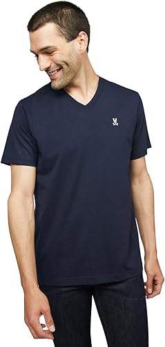 Camiseta clásica con cuello en V gris para hombre - B6U100CRPC