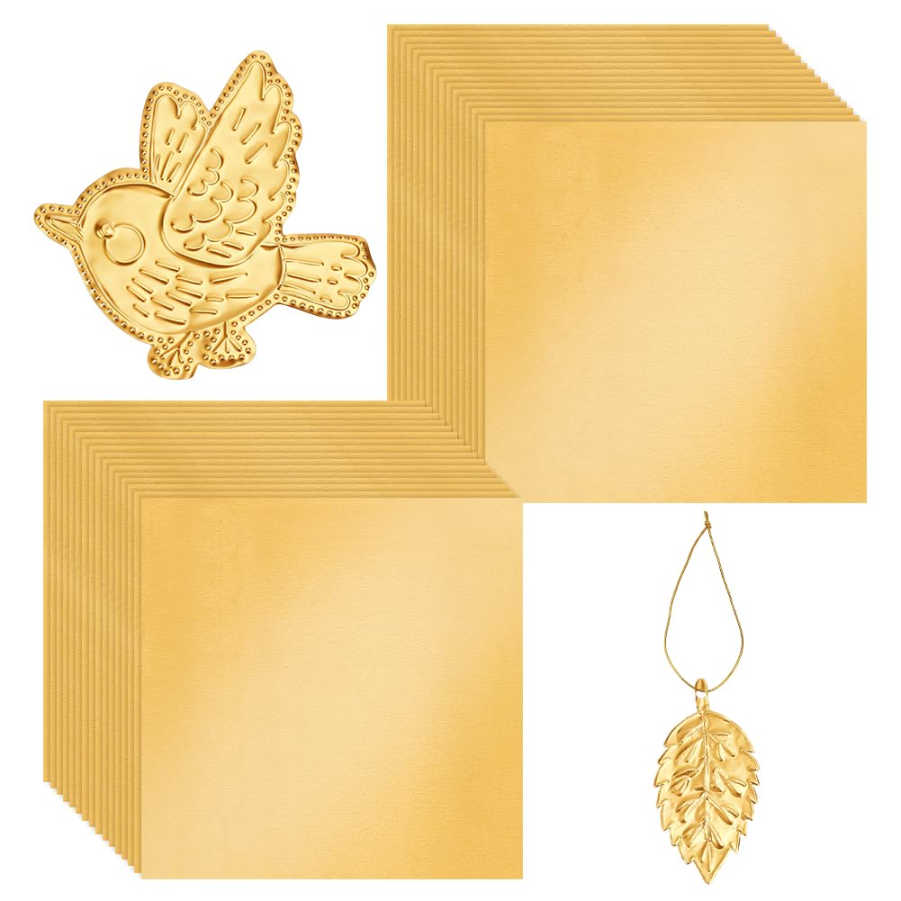 Feuilles de feuille métallique dorée 30x30 cm pour travaux manuels et DIY