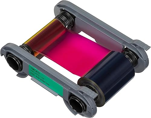 YMCKO - Paquete de 2 cintas de color Evolis Primacy 2 R5F208A100, 300 impresiones