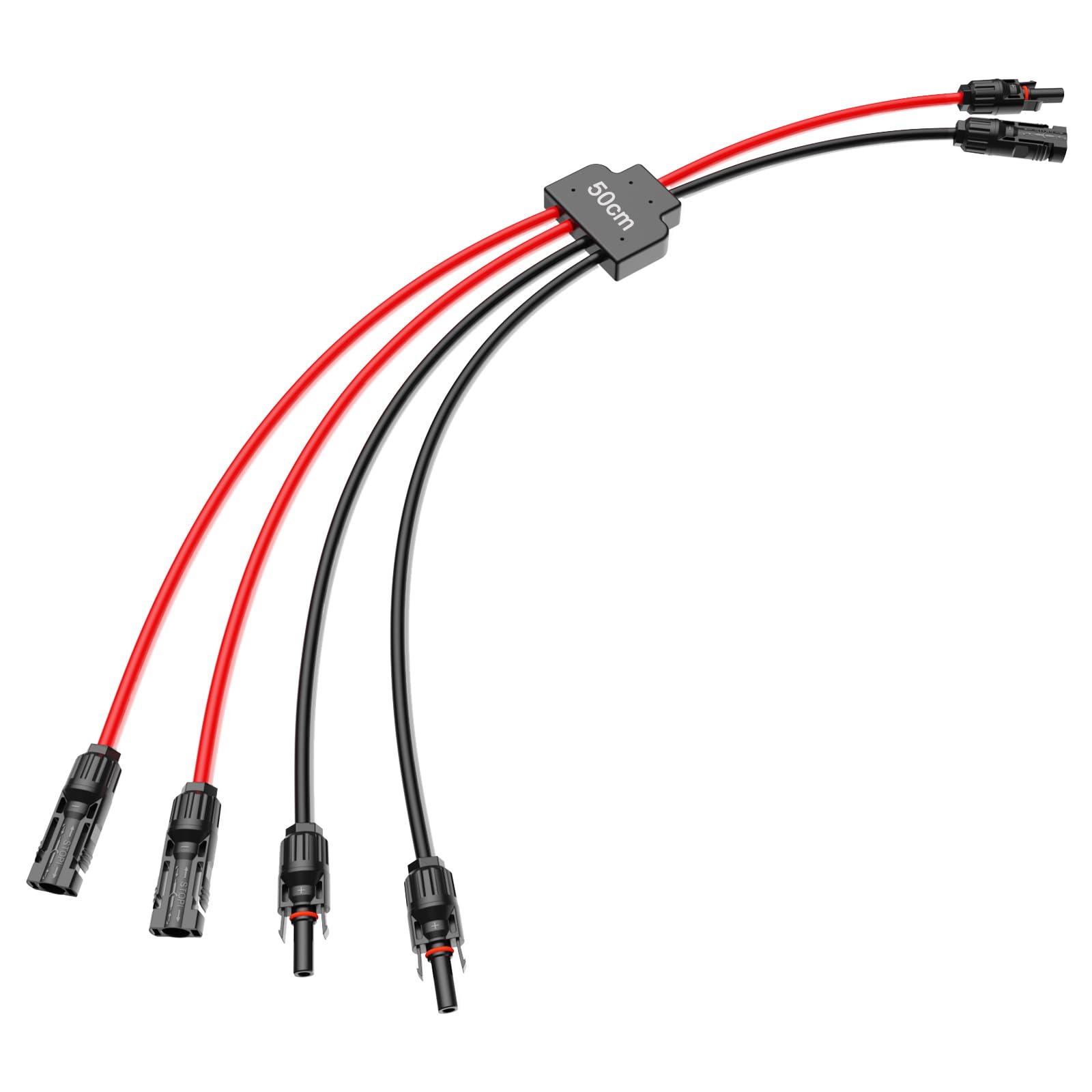 Solar Connection Cable, Solar Panel Y Branch Parallel Connector, 30 A 1000 V 6 mm² 2 to 4 Splitter Solar Panel Connector Extension Cable Solar Cable Plug, Solar Panel Connection Cable (2 to 4)-picture-16