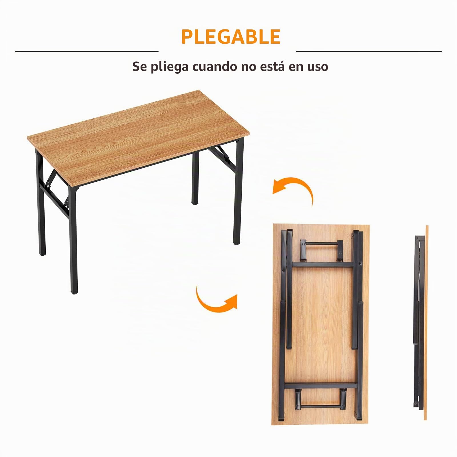 SogesPower Mesa Plegable, Mesa para computadora, mesas portátiles de Alto Rendimiento para Oficina en casa, estación de Trabajo, Escritorio de Estudio, Mesa de conferencias para Oficina en casa