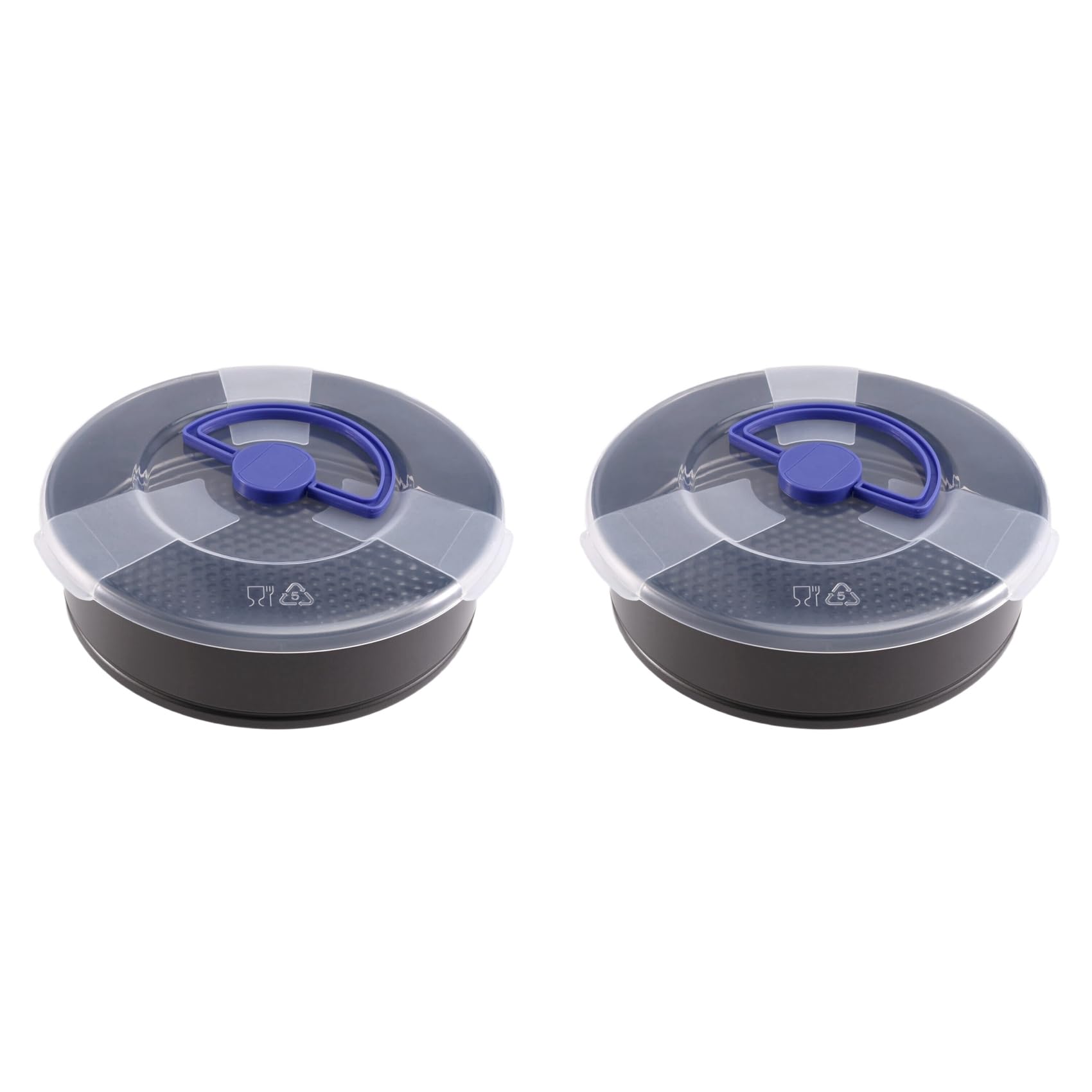 Hndhbfgrt 2X Springform Cake Tin, Round Springform Cake Tin, Non-Stick Cake Tin, Springform Pan with Lid and Removable Base