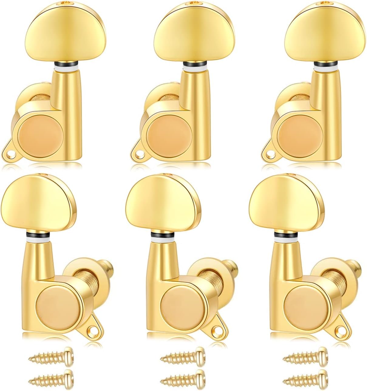 Gusnilo Guitar Tuning Pegs 6 Pcs 3l3r Acoustic Guitar Tuner Guitar Pegs Guitar Parts Guitar Machine Heads KnobsGuitar Replacement Buttons Knobs