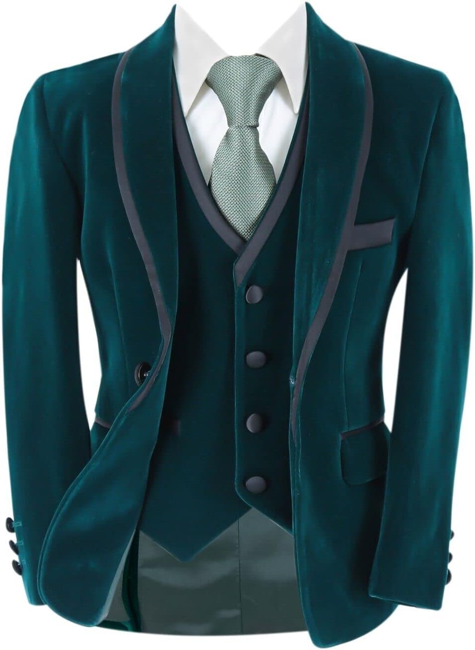 Abito Da Smoking Per Ragazzi SIRRI - Giacca, Gilet E Pantaloni In Velluto Per Occasioni Speciali - Foto 9