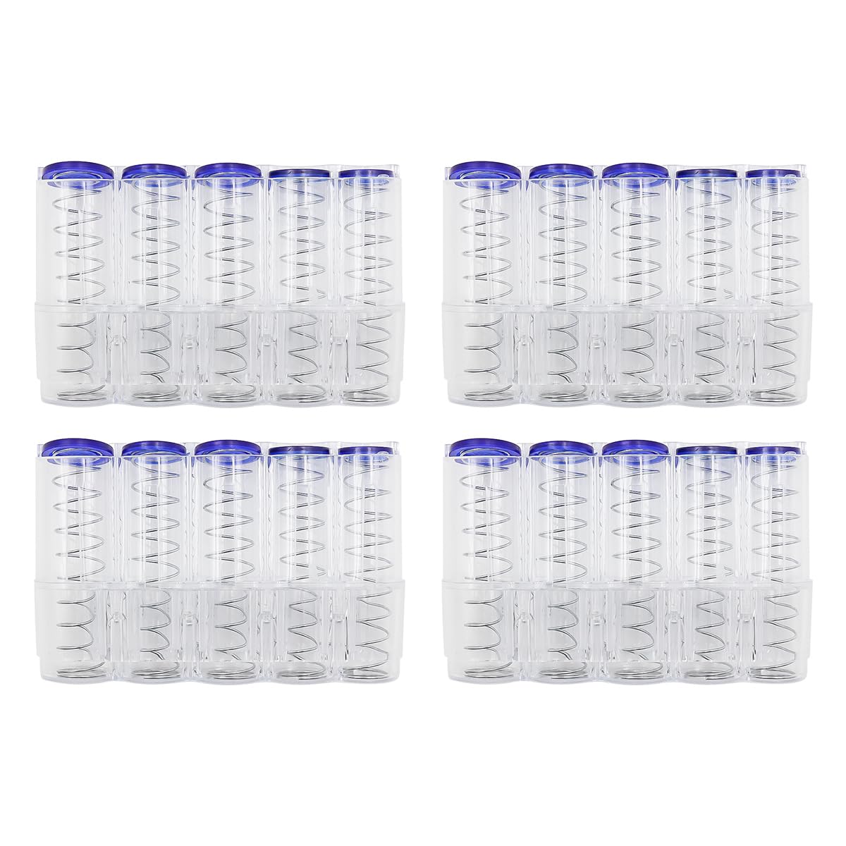 Namvo Coin Holder Spring Coin Sorter Coin Storage Coin Sorting and Storage for Supermarkets Restaurants Newsagent's Office -Pack of 4