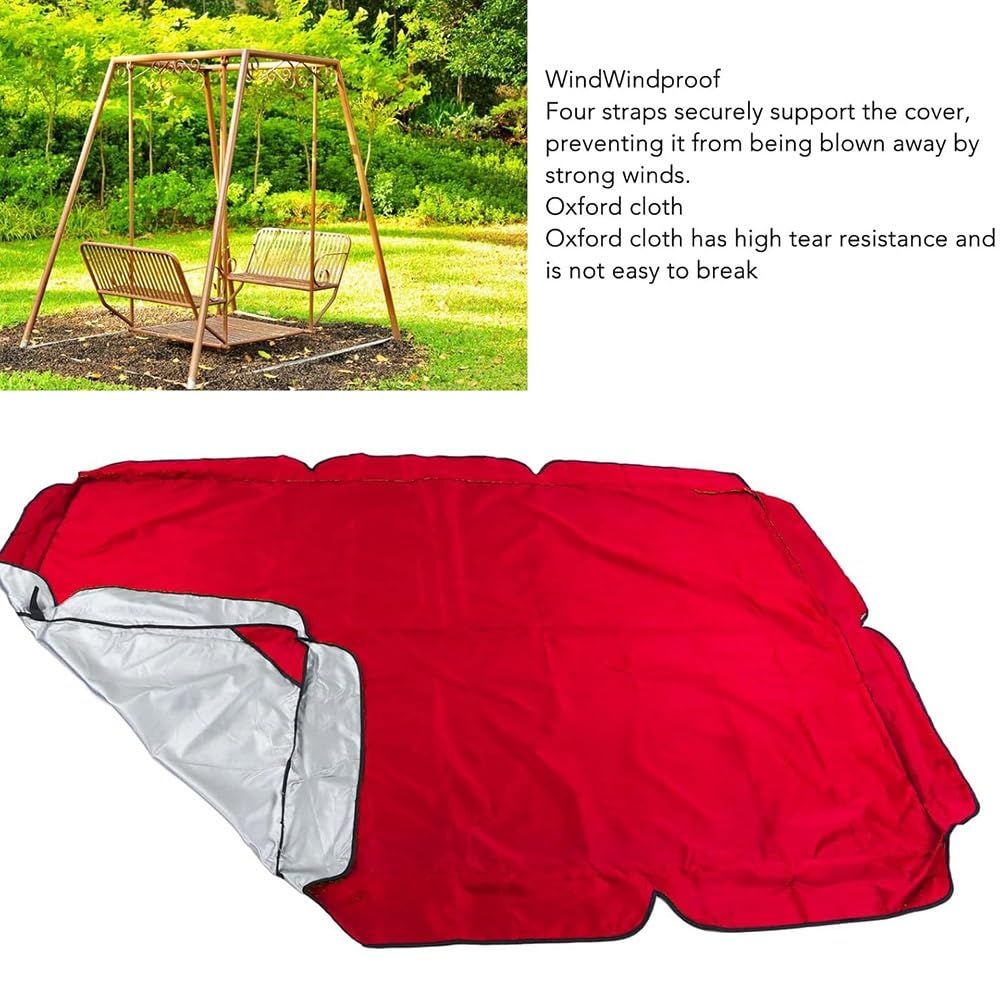 Copertura Di Ricambio Per Altalena Tettuccio Per Dondolo Da Giardino Copertura Superiore Per Amaca Resistente, Mobili Da Esterno(Red,249 * 185 * 18cm)