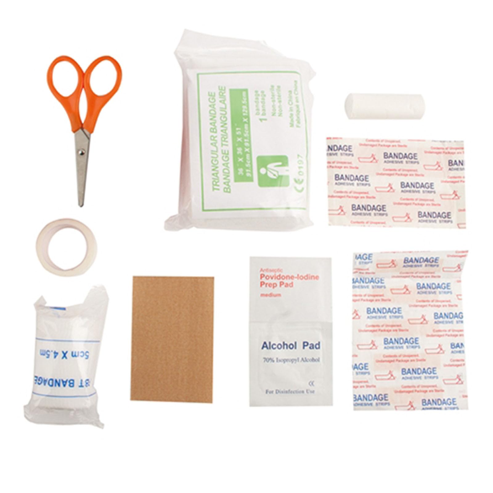 Adri - Kit de Emergencias + Primeros Auxilios - Chaleco Reflectante de Seguridad + Bolsa de almacenamiento + Martillo de emergencias + Botiquín (4)