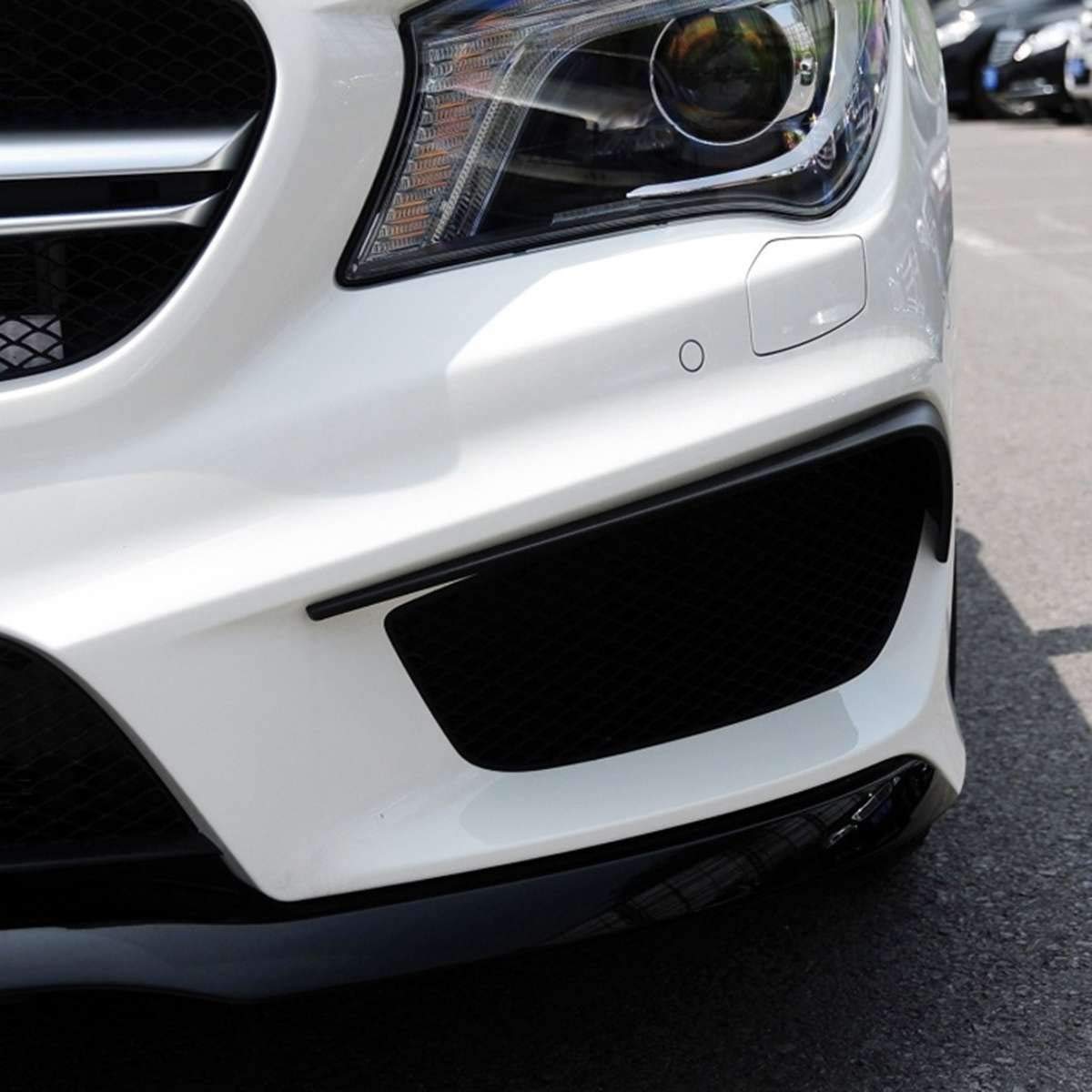 2 szt. Matowy czarny rozdzielacz lampy przeciwmgielnej przedniego zderzaka, dla Mercedes-Benz, CLA C117 CLA200 220 250 AMG 2013 2014 2015 dekoracja spoilera