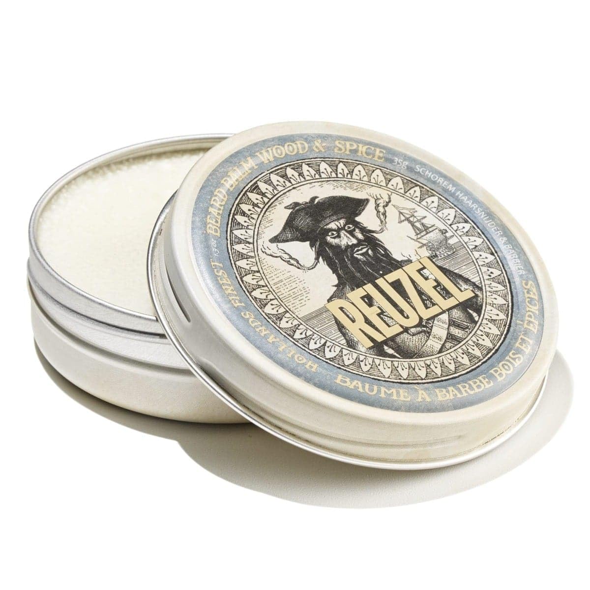 Reuzel Wood and Spice Beard Balm - Shea Butter and Argan Oil - Features a Masculine Scent - Helps to Reduce Itchiness and Beardruff - Formulated to Soften Coarse Hair and Tame Rogue Hairs - 35 g